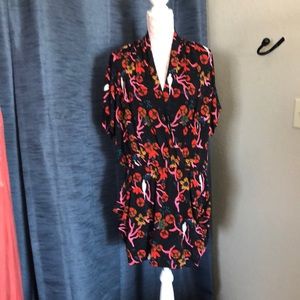 Fax wrap mini dress